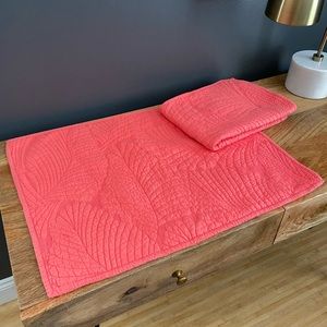 2 Martha Stuart quilted pillow shams (standard size)